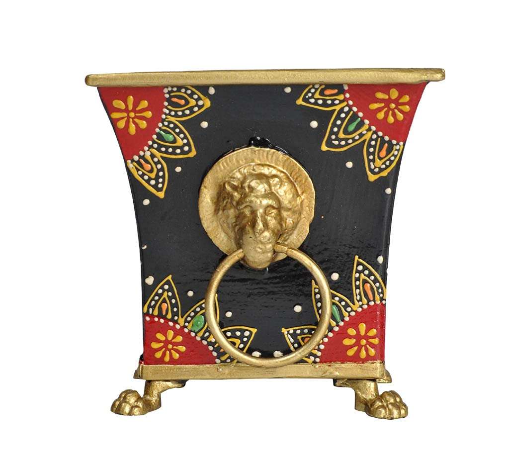 Lalhaveli Home Garden Balcony Decor Iron Garden Decorative Outdoor Flower Pot Stand Flower Plant Stand for Balcony (5X5X4.5 Inch) 1