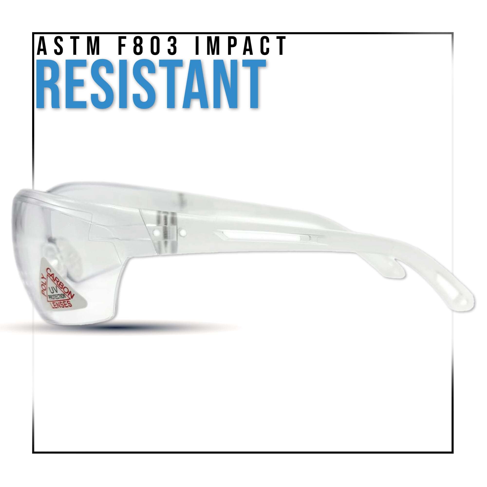 Going One Sports Safety Glasses - Eye Protection Goggles for Racquet Sports, Pickleball, Racquetball, Squash, Basketball, Soccer; Polycarbonate Lenses and Carrying Pouch, for Men and Women 6