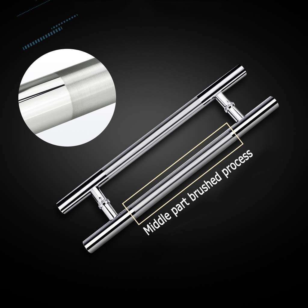KFDQ Outdoor Indoor Universal Stair Handrail,Brushed Stainless Steel Glass Door Handle, Office Push-Pull Door Handle/Home House Wooden Door Handle, 7 Sizes,80×60cm 3