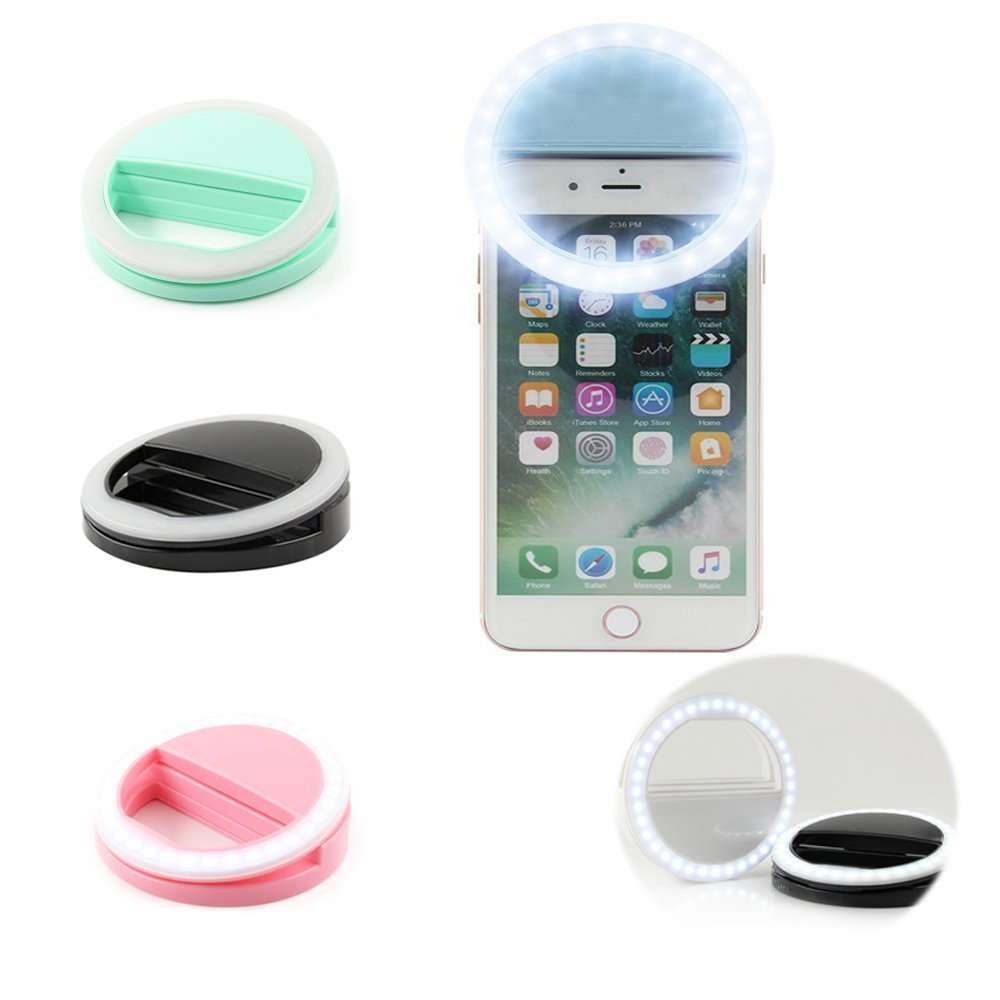 Selfie Ring Light with 36 LED Bulbs Flash Lamp Clip Ring Lights Fill-in Lighting Portable for Phone Tablet Laptop Camera (Black) 6