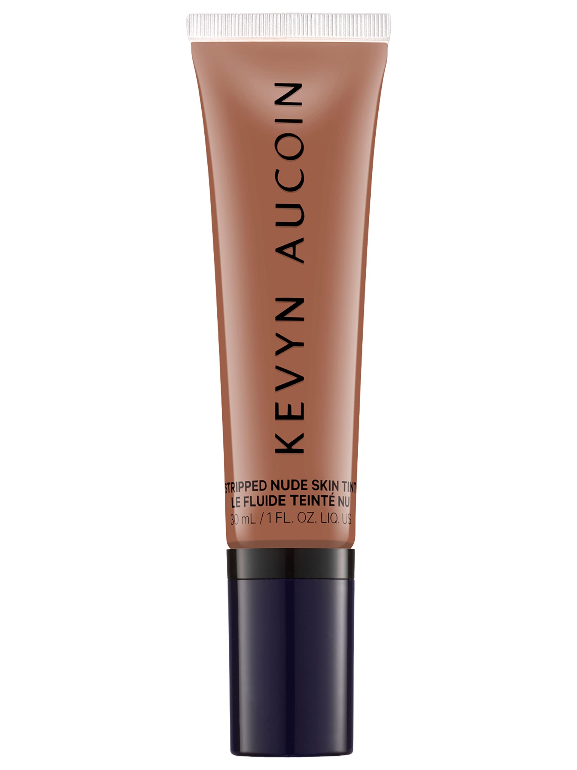 Kevyn Aucoin Stripped Nude Skin Tint, ST 10 (Deep) shade: Tinted makeup foundation with blue light protection. Sheer to light coverage. Blurs imperfections for a natural even finish. Comfortable wear. 1