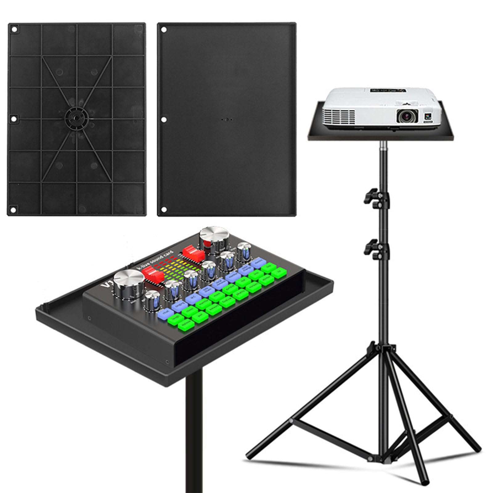 Csnbfiop Projector Tray Holder Platform Pallet Laptop Notebook Pallet With 1/4'' Screw Projector Stand Shelf Tripod Stand Pallet 4