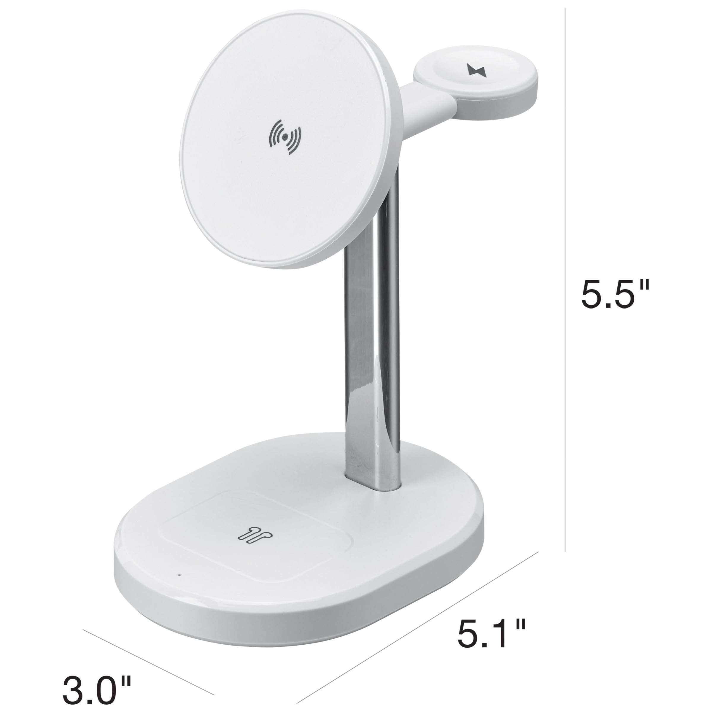 iLive Electronics 3-in-1 Wireless Charging Stand, IACQ295W 4