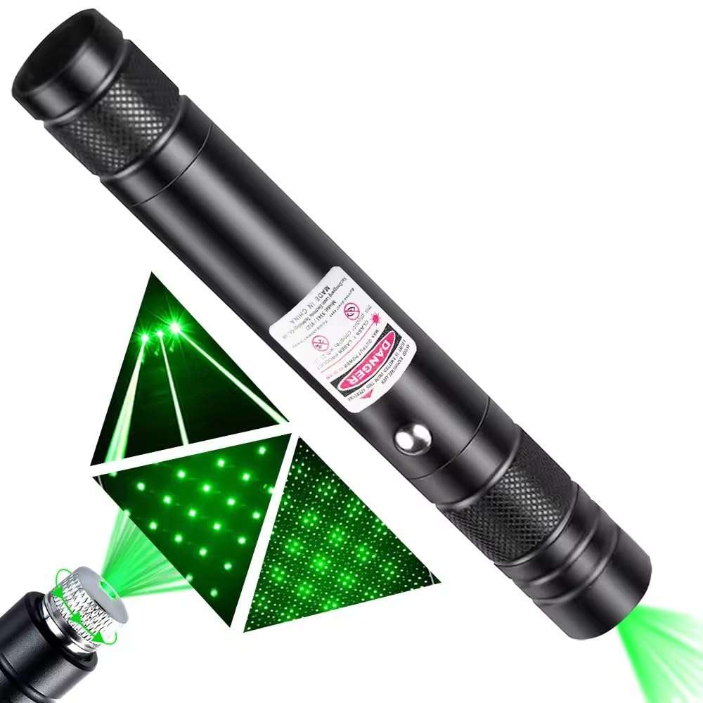 SHIVMYRA High Power Xenon LED Laser Pointer Flashlight with Built-in Lithium Ion Battery, USB Connector for Home Use 1
