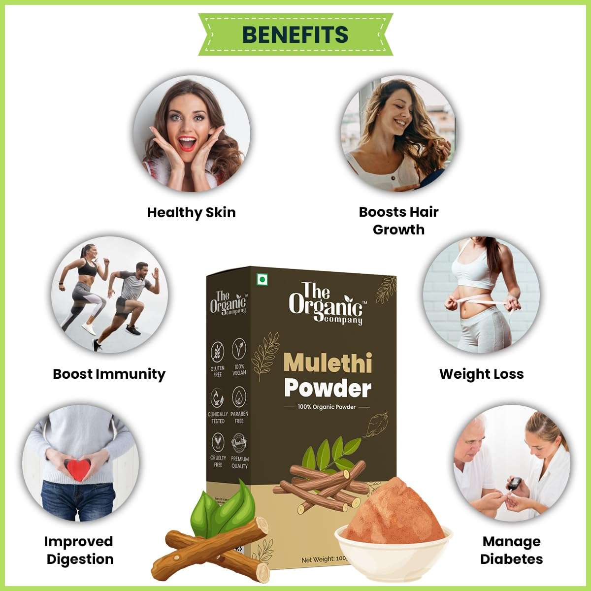 Mulethi Powder For Hair Pack | Liquorice Root Sticks | Face & Body & Skin Whitening | Yashtimadhu | Diabetes | Weight Loss | Hair | Jeshthamadh | Eating | Drinking | Edible | Tea | Natural | Original 4