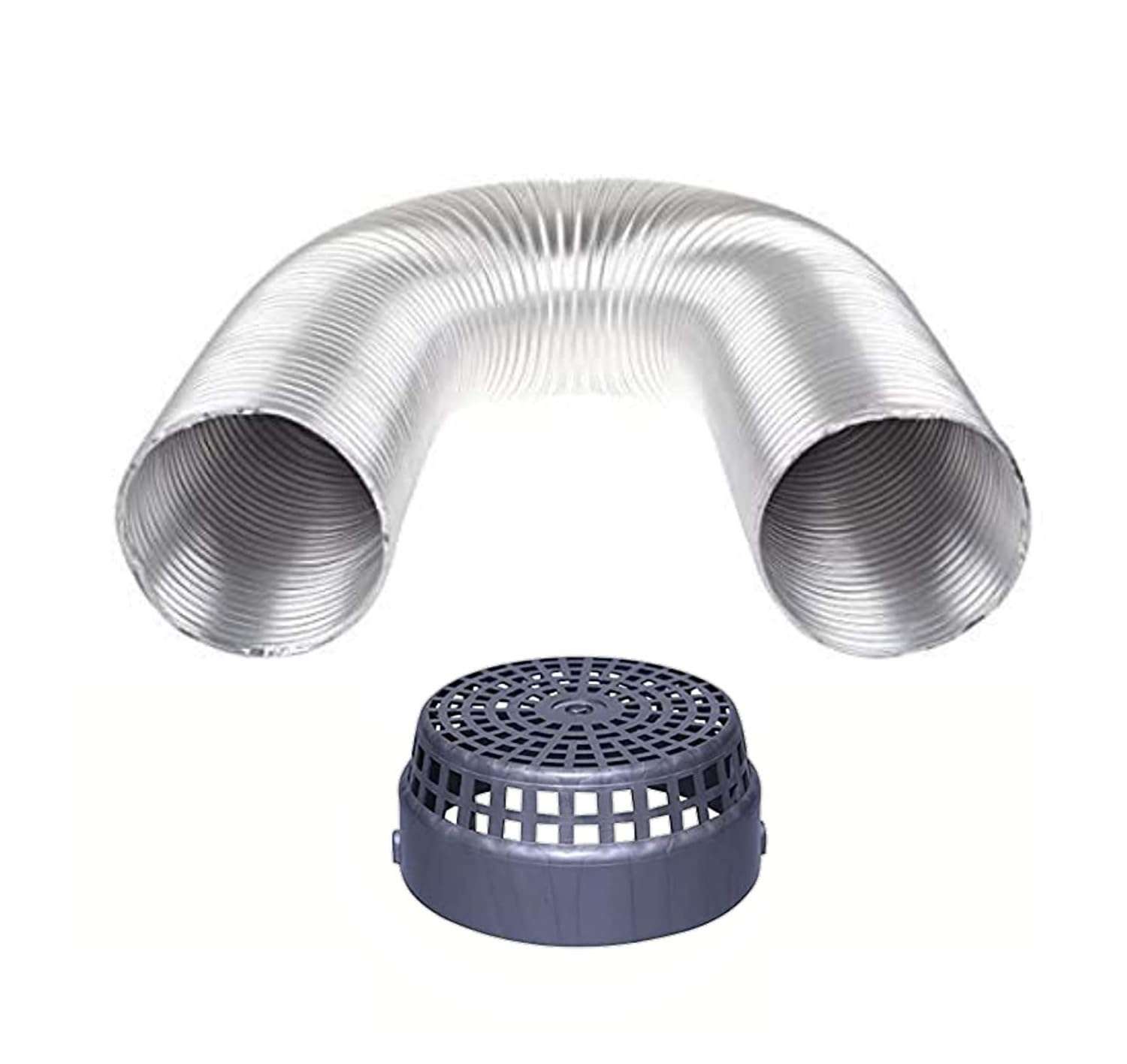 Ardnib 6 Inch Chimney Exhaust Pipe With Cowl Cover 10FT duct pipe (6Inch) 1