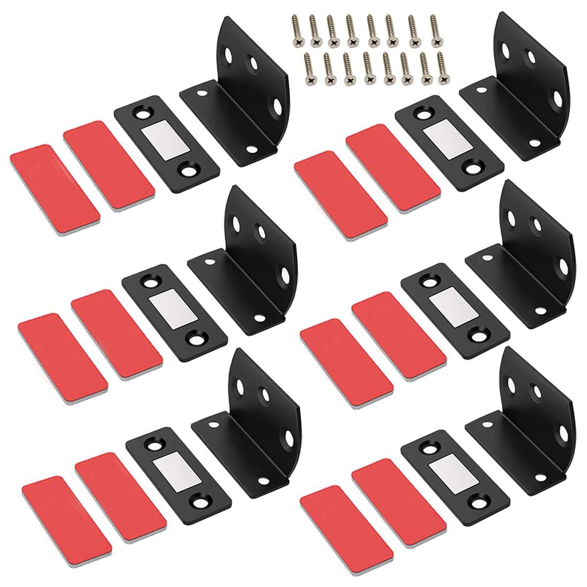 Ultra-Thin Magnetic Door Stopper, Glass Cabinet, Wardrobe, Cabinet Sliding Door, Zero-Space Magnetic Door Stopper, Invisible Magnetic Lock (2pcs) 1