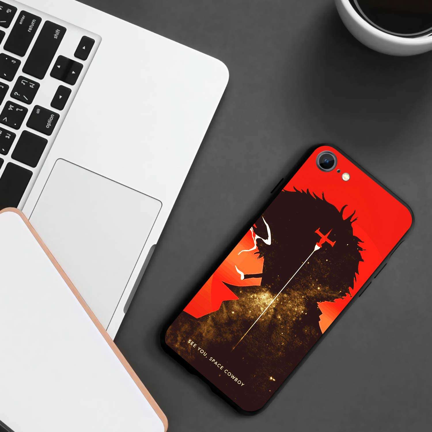 GGEZ iPhone SE 2020 Case iPhone 7 Case iPhone 8 Case 4.7" Soft Rubber Frame and Hard PC Back Cover Cases (Space-Cowboy-Bebop) 3