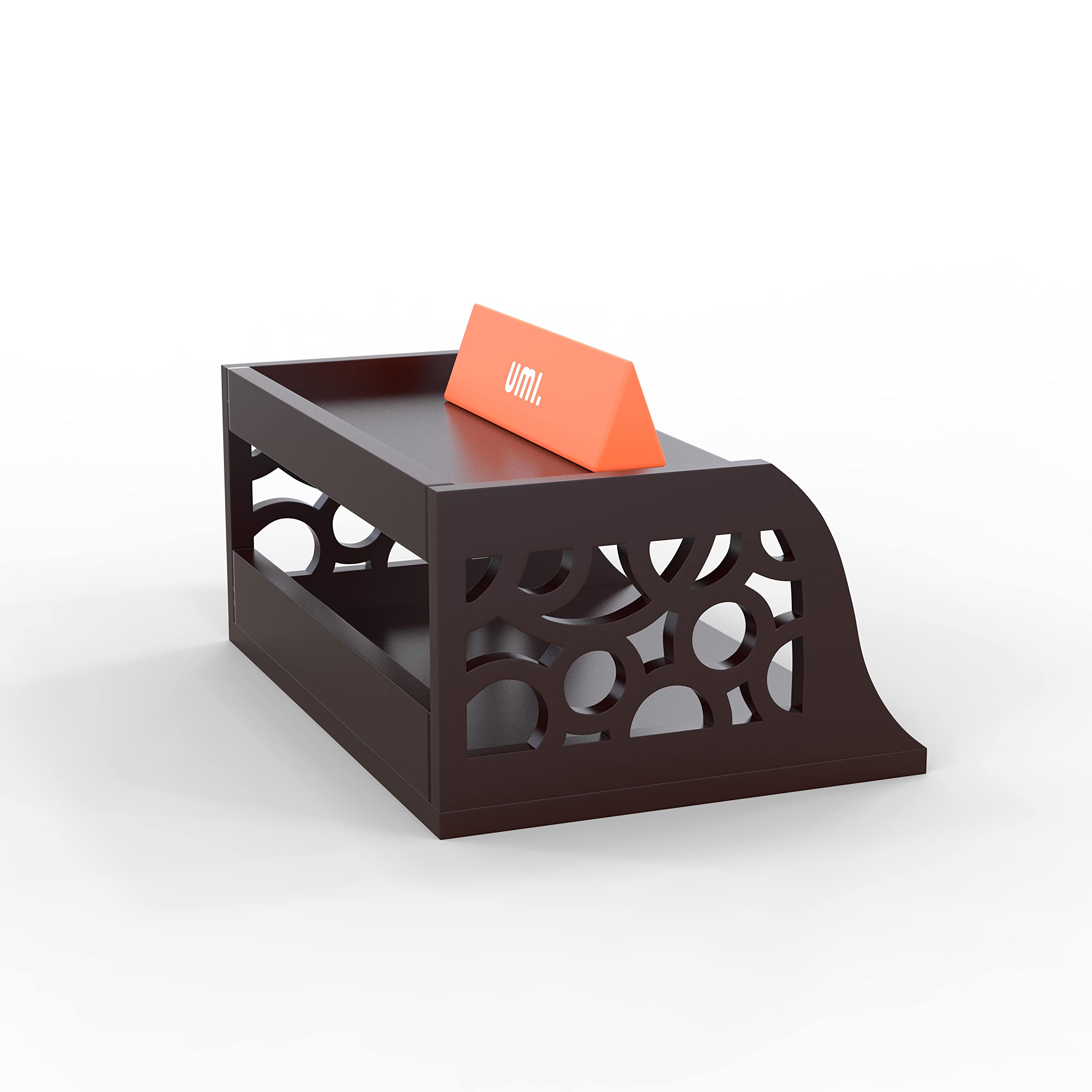 Amazon Brand - Umi Wooden Set Top Box Wall Shelf for Setup Box WiFi Router | AC Remote Stand Wall Mounted Shelves (Brown) 6