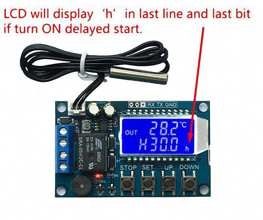 Temperature Fan Speed Controller Module Digital Thermostat Cooling Heating Temperature Controller LCD Display 4