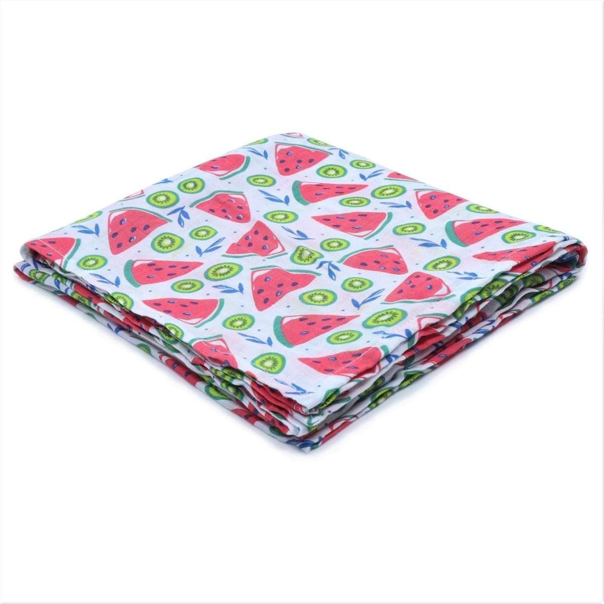 The Mom Store Baby Muslin Swaddle Wrap for Newborn | Muslin Cotton Baby Swaddling Blanket | Soft And Comfortable Baby Wrap | New Born Babies Essential | Trendy Premium Baby Blanket | Fruity Watermelon 3