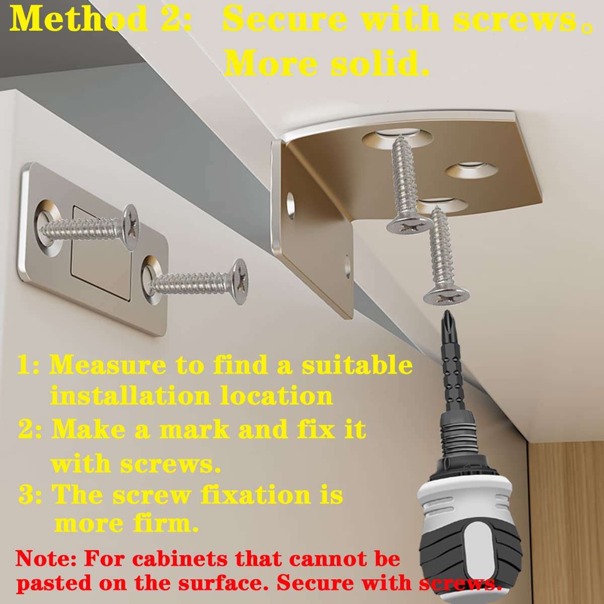 Ultra-Thin Magnetic Door Stopper, Glass Cabinet, Wardrobe, Cabinet Sliding Door, Zero-Space Magnetic Door Stopper, Invisible Magnetic Lock (2pcs) 5