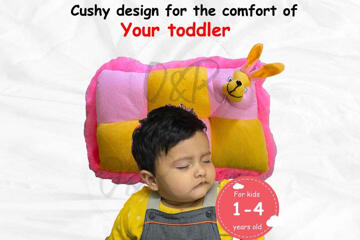 O&R® New Born Baby Multi Colour Pillow Teddy Stuffed Toy Plushies Toy Cushion Teddy Bear Baby Soft Toy Pillow (38 cm) 6