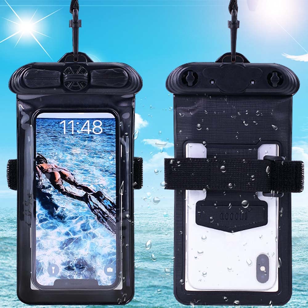 Puccy Case Cover, Compatible with Sharp Rouvo V Black Waterproof Pouch Dry Bag (Not Screen Protector Film)