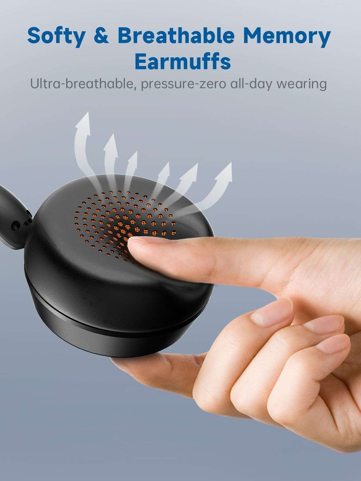 SEJJ Wireless Headset with Mic for Work, Bluetooth 5.4 Headphones with AI Noise-Canceling Mic for Clear Calls, Wireless Headsets with Mic Mute & USB A/C Dongle for PC, Computer, Laptop, Black 6