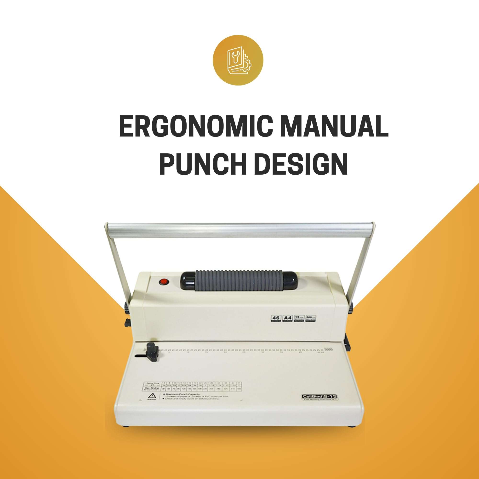 PrintFinish Coilbind S15 with Electric Coil Inserter Manual Coil Punch & Binding Machine Pitch 4:1 - Professionally Bind Presentations and Documents - Printfinish - Strong and Durable Machine 3