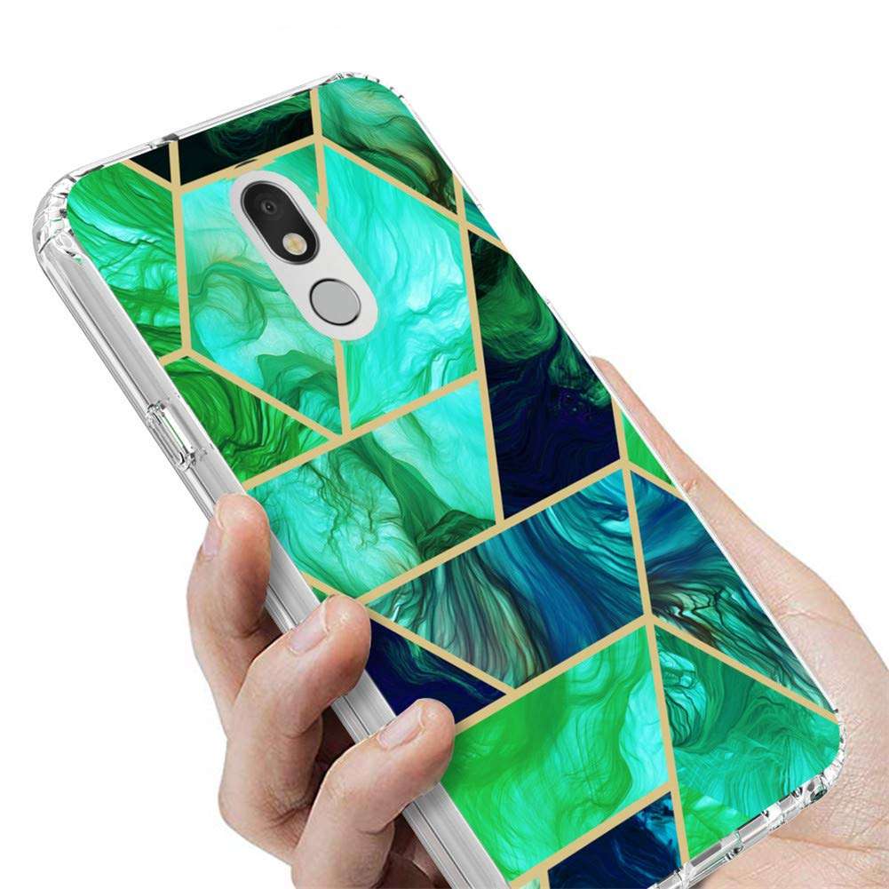 Compatible with LG Stylo 5 Phone Case, LG Stylo 5/5 +/5V/LG stylo 5 Plus Case,Marble PC,Hard Back Protective Cover,Scratch Resistant,Shock Absorption,Soft Silicone TPU Bumper,Hybrid Slim Case,Blue 6