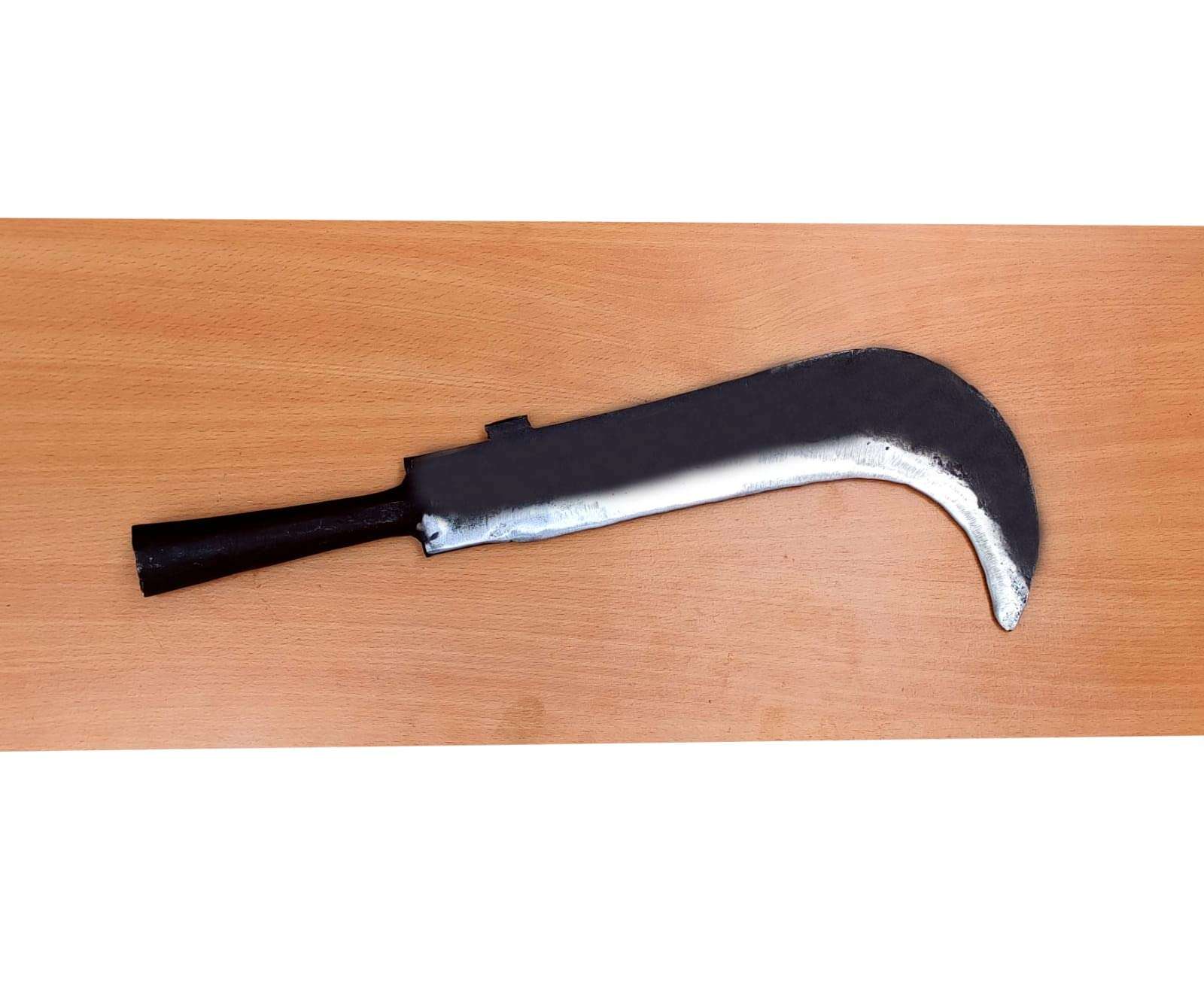 MYNAKSHA Iron Aruva / Handymade Aruval Iron Bill Hook with Wooden Handle / Gardening Knives Handmade Bill Hook / Wooden Handle for Home and Garden use / VetuKathi - Blade Size 7.5 inch 6