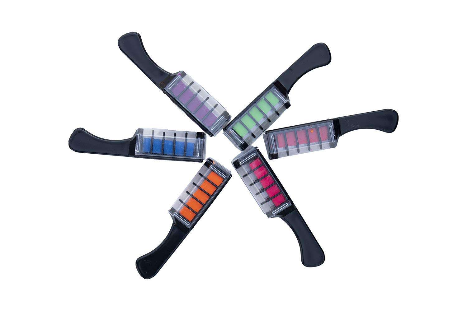 Glan Set Of 6 Washable Temporary Hair Coloring Chalk For Girls And Boys For Home Pack Of 1 5