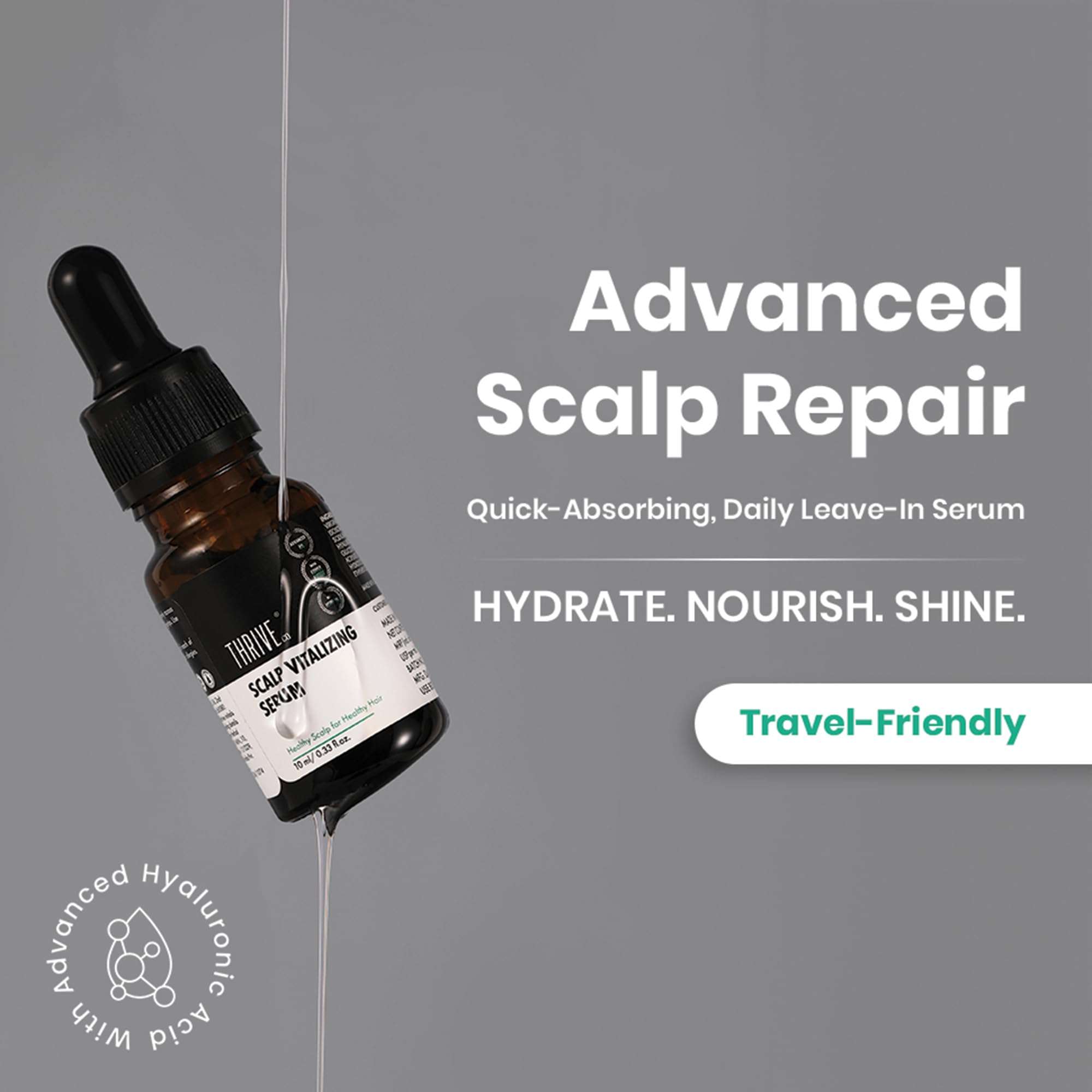 ThriveCo Scalp Vitalizing Serum | Tightens Scalp Skin, Combats Inflammation, Gives Hydration, Prevents Hair Breakage & Promotes Hair Growth & Strength | For Men & Women | Travel-Friendly (10 ml) 3