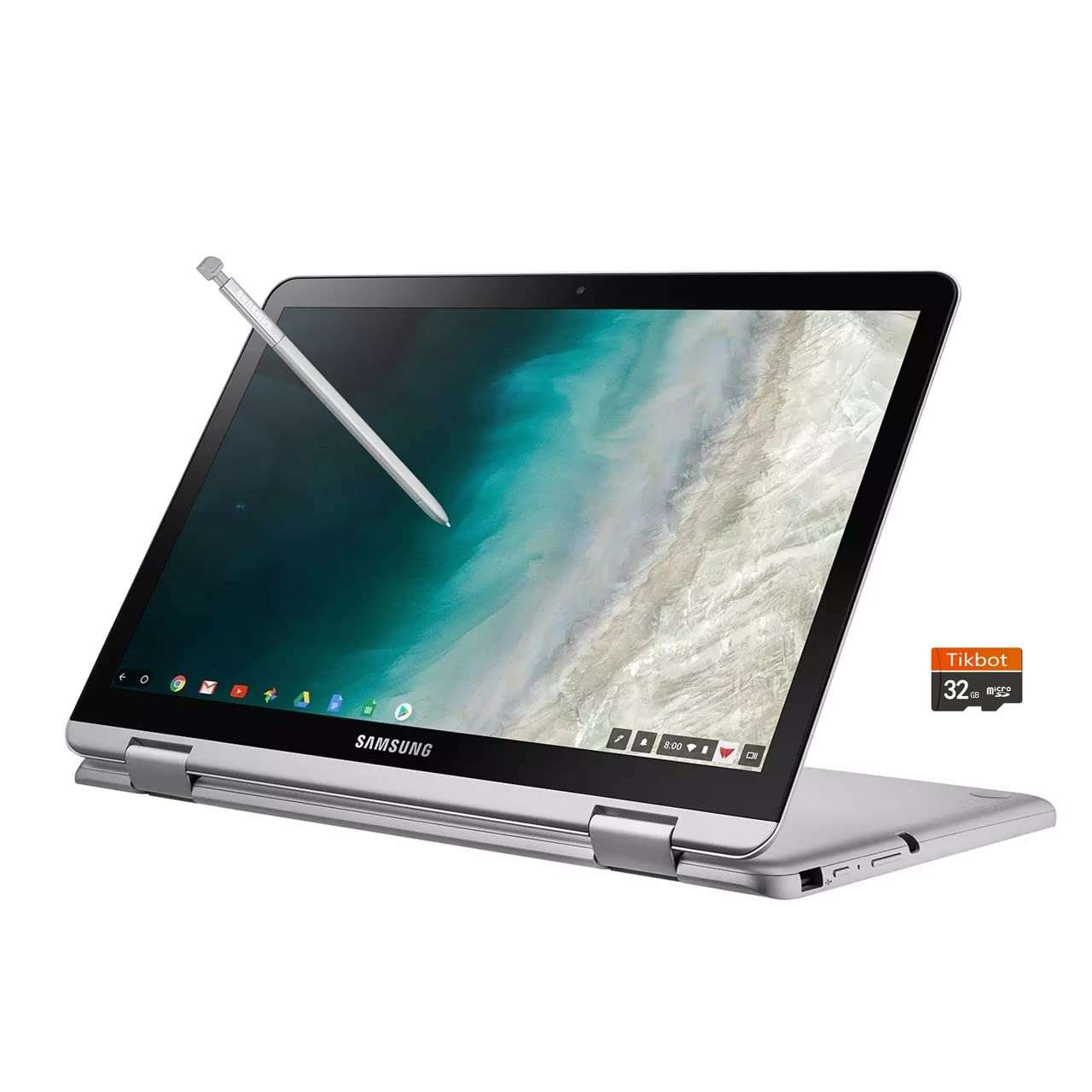SAMSUNG Chromebook Plus (V2), Celeron. 2-in-1 Laptop.FHD 12.2" (1900 x 1200). 13MP Camera, Chrome OS. USB C. Type C. (4GB DDR4 RAM | 64GB eMMC+32GB SD Card) 2