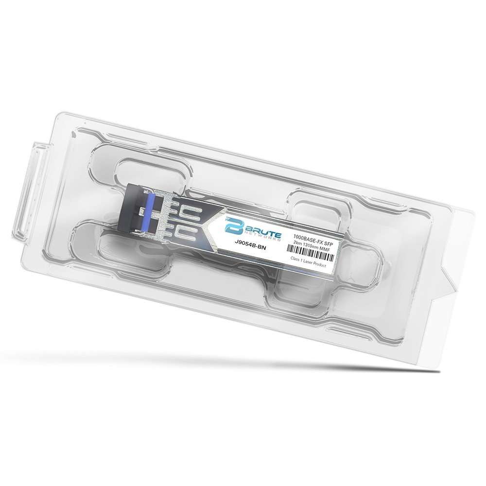 Brute Networks J9054B-BN - 100BASE-FX 2km MMF 1310nm SFP Transceiver (Compatible with OEM PN# J9054B) 3