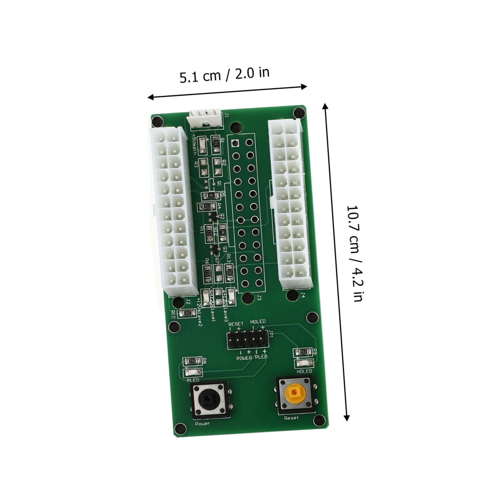 KONTONTY Multiple Power Adapter Green Multiple Power Supply Adapter PCB Synchronous Starter Board Power Supply Extender Cable Cards 3