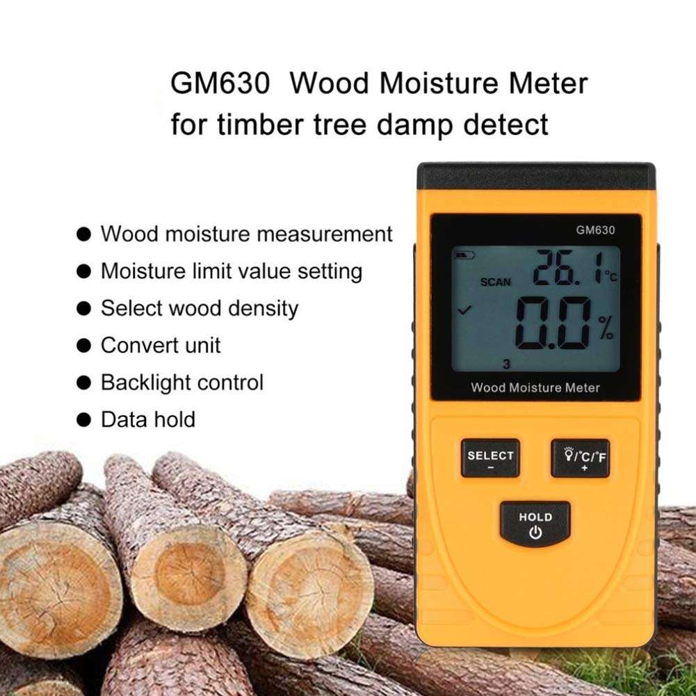 CICIN Wood Moisture Meter Digital, Display Humidity Test Water Content Meter Detector Density Hygrometer 5