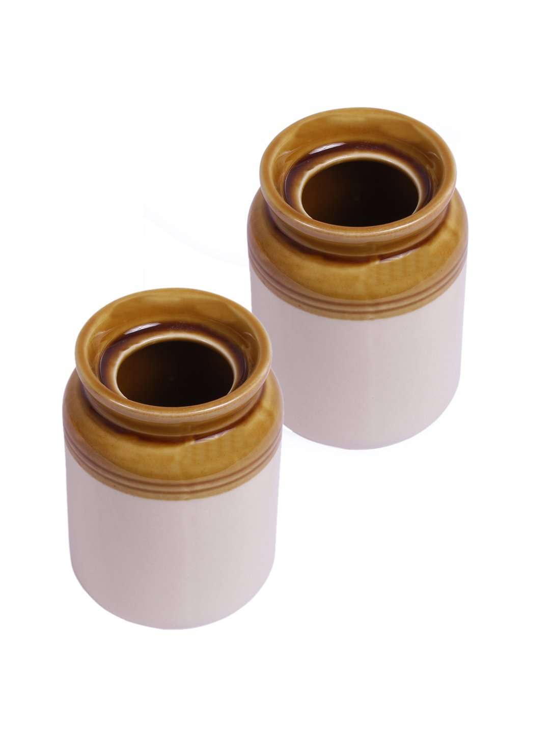 Hand Crafted Five Inch Ceramic Chutney/Pickle Jars/Martbans/Barnis Set of 2 4