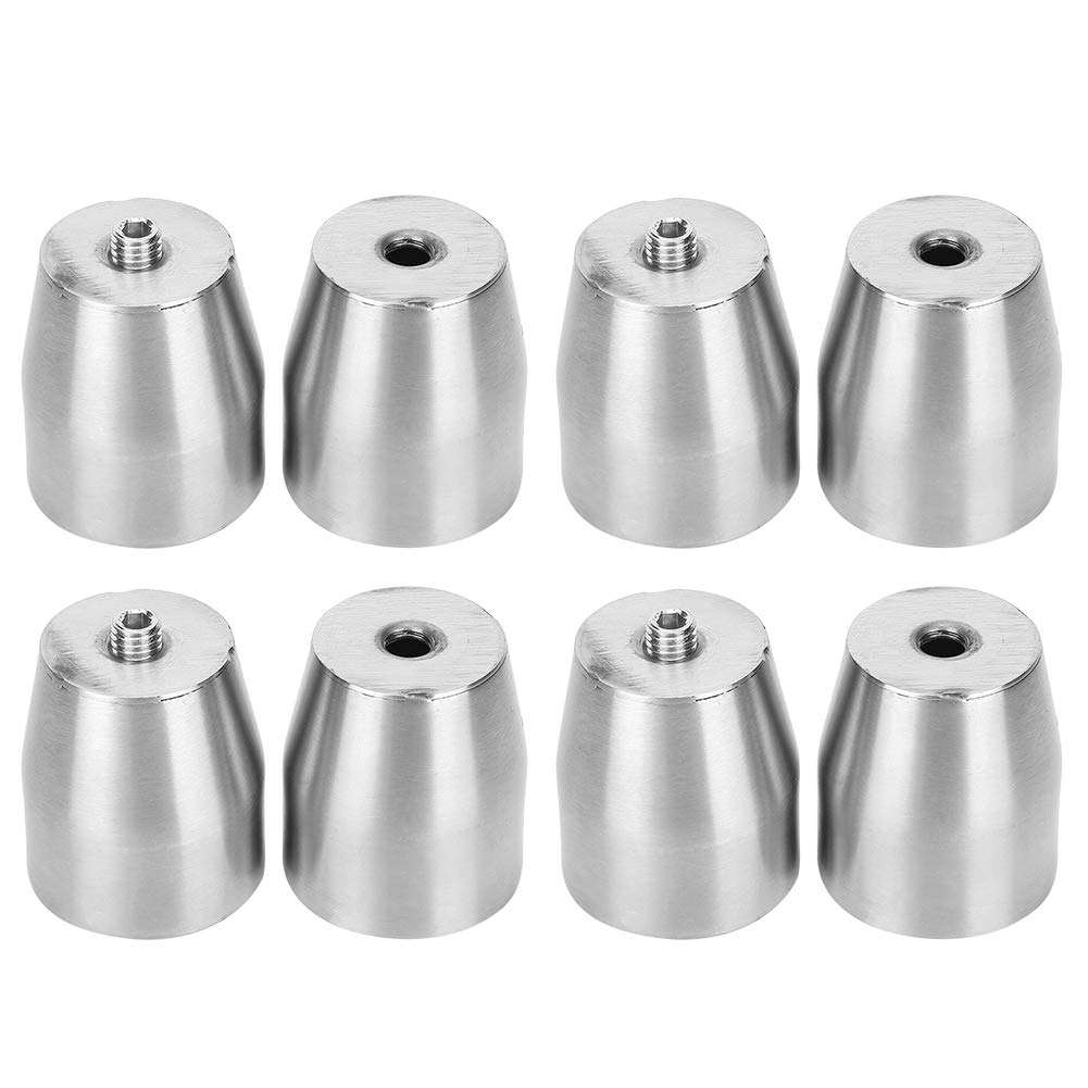 nulala 4Pcs Glass Door Handles Stainless Steel Pull Knobs Replacement for Home Bathroom Office Door Accessory Part 5