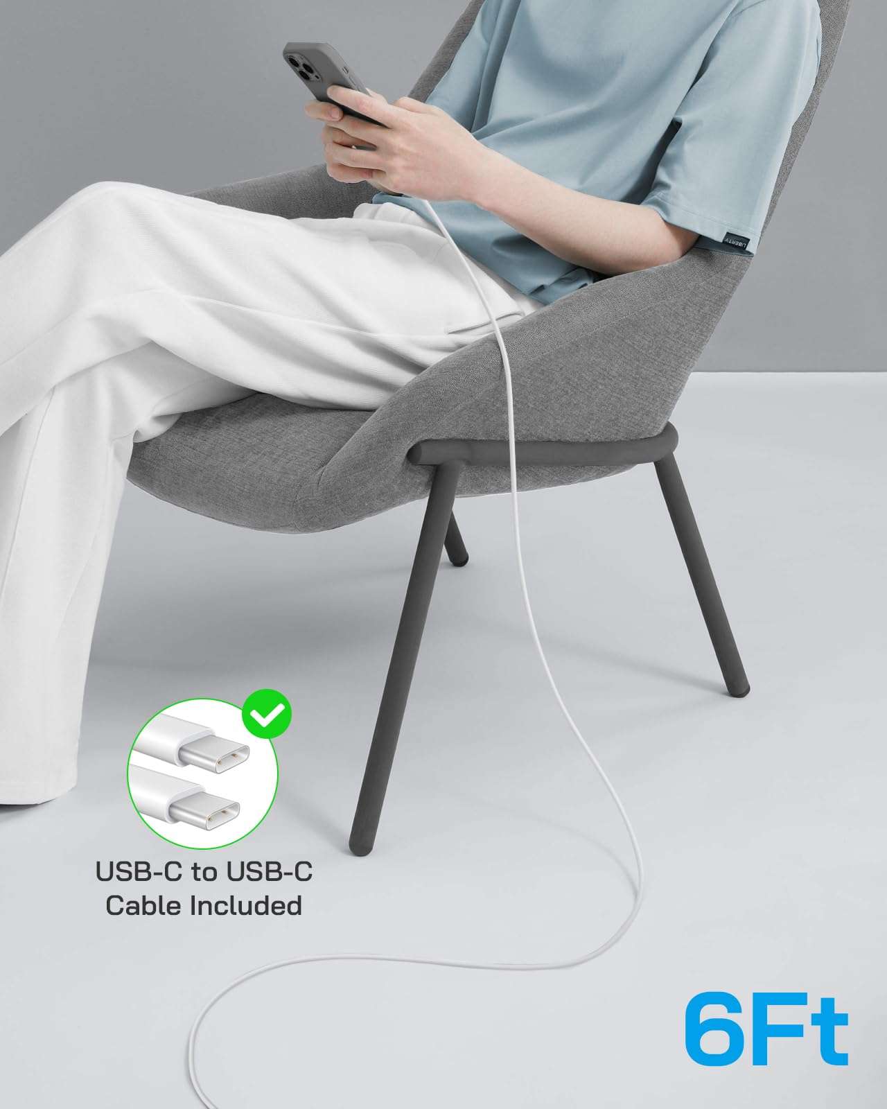 CXX i Phone 17 16 15 Charger Fast Charging-20W USB C Power Brick with 6Ft Type C to C Cord for i Phone 17/17 Pro/17 Air/17 Pro Max/16/16 Pro/16 Plus/16 Pro Max/15 Series, iPad Pro & More [3 Pack] 6