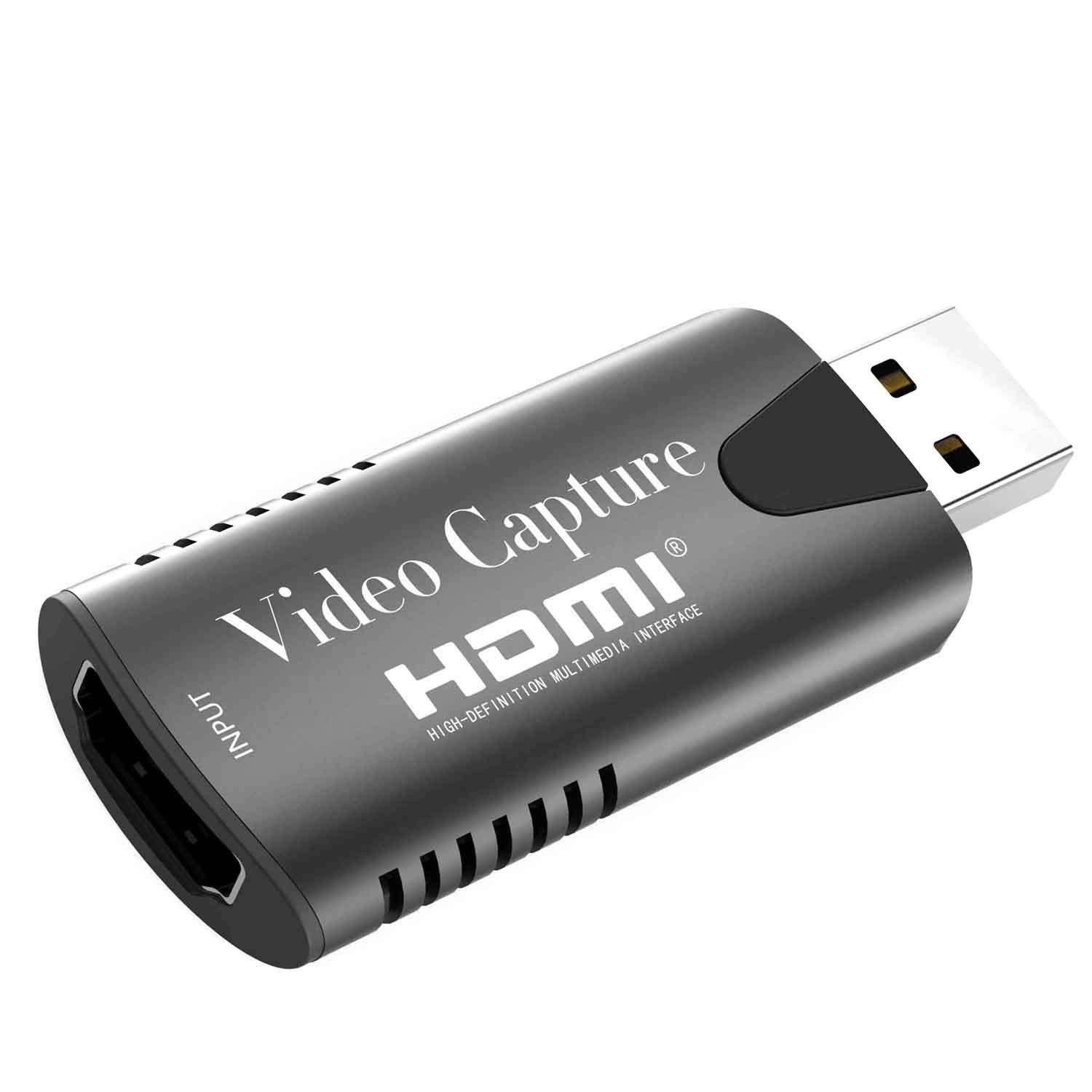 Video Capture Card HDMI to USB 2.0 Audio Video Capture Cards HD 1080p 60fps Record Directly for PC TV PS4 Xbox DSLR Camcorder Support Windows Mac OS Android System 1