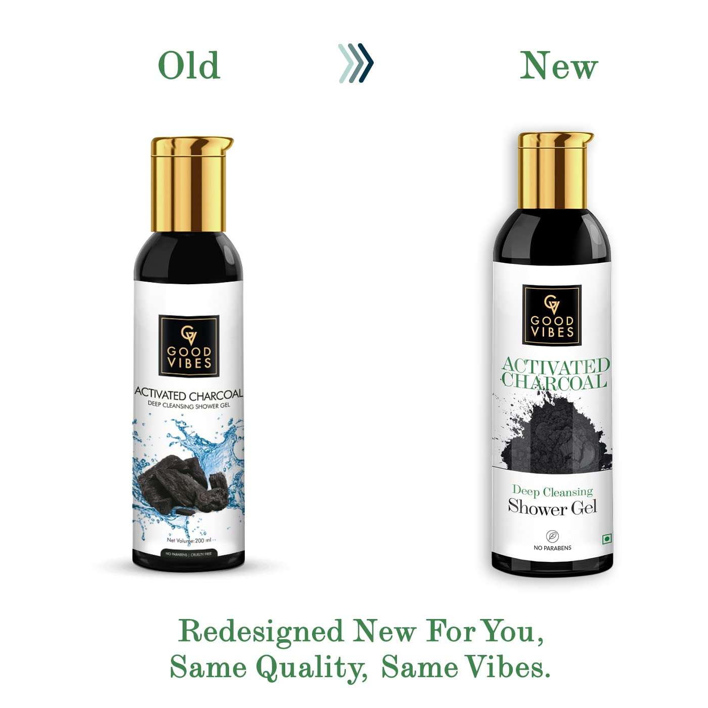 Good Vibes Activated Charcoal Deep Cleansing Shower Gel, 200 ml Body Wash For All Skin Types | Moisturizing, Refreshing, Hydrating | No Parabens, No Animal Testing 2