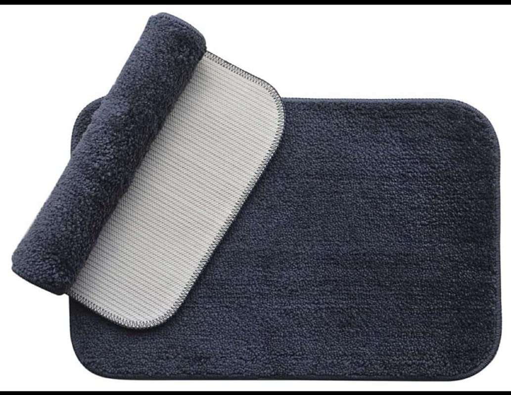 Creative Creations Super Soft Microfiber Anti Skid Water Absorbing Door Mat/Bath Mat for Your Home and Room Bedroom Diningroom Hall (Purple, 40x60 CM)-Pack of 2 1