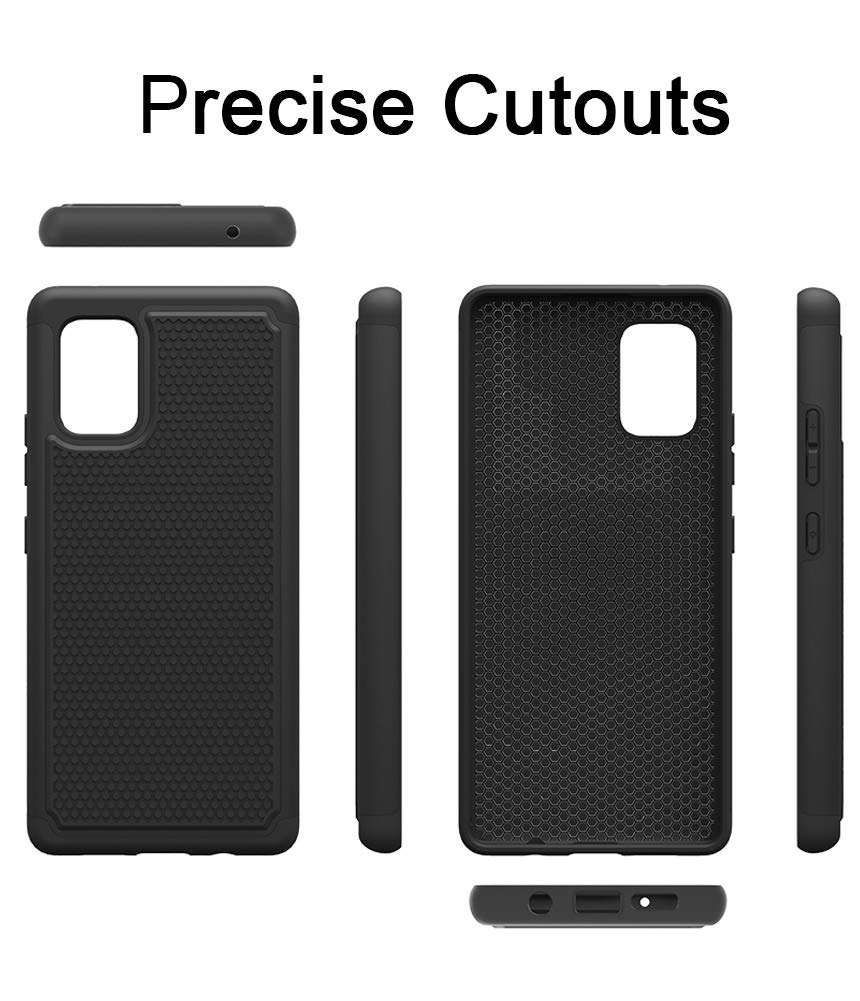 Dahkoiz for Samsung Galaxy A71 5G Case, Dual Layer Drop Protection Cover Protective Phone Case for Samsung Galaxy A71 5G, Black 6