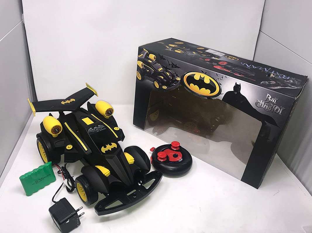 Crizer Remote Control Batman Chariot HIGH Speed Racing RC Toy CAR With Colorful LED Light Effects, Very Stylish Design and Muscular Looks, Plastic Stunt Car RC Off Road Crawler Racing Car Toy For Kids 6