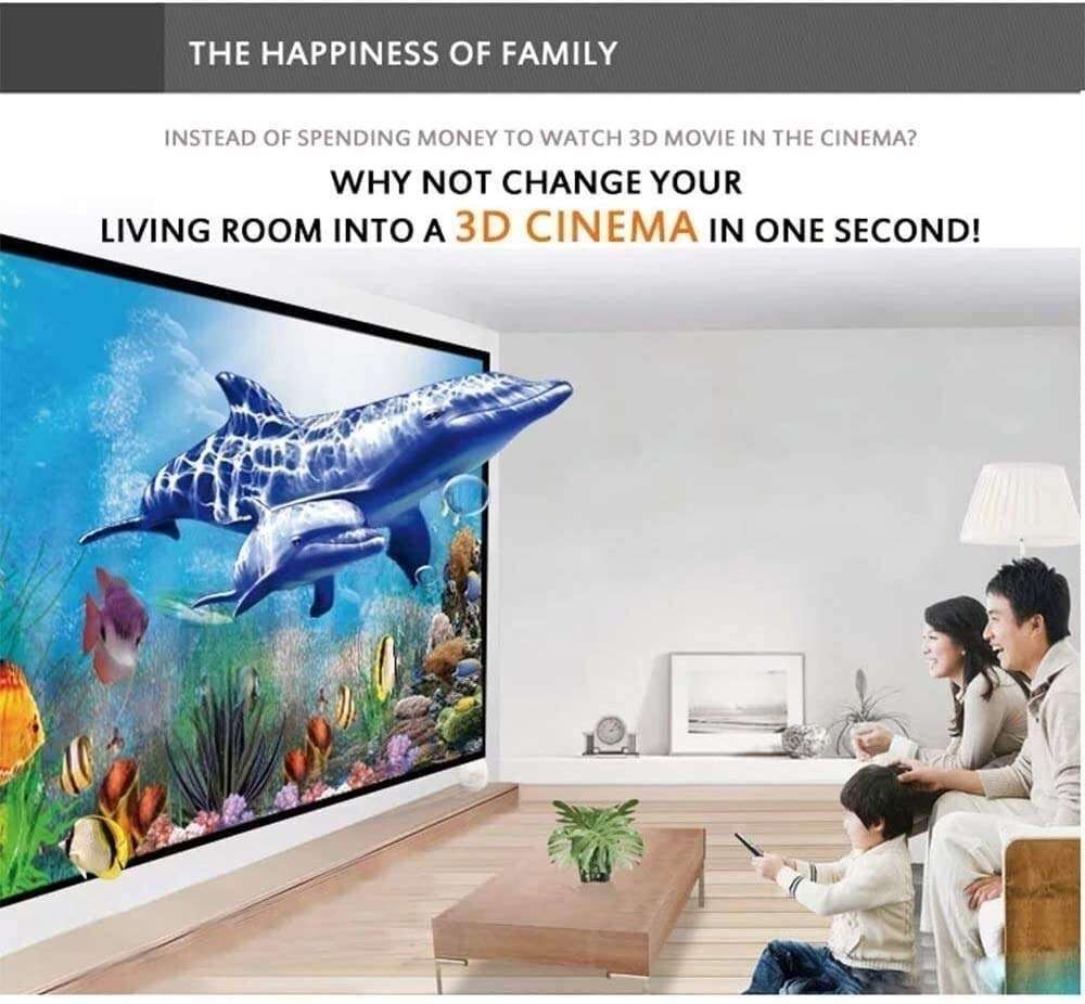 KDUFHC Bluetooth Projector, Full HD Outdoor Movie Projector Support iOS/Android, Home Theater Video Projector Compatible/PC/DVD/TV/PS4 w/Carrying Case Included 6