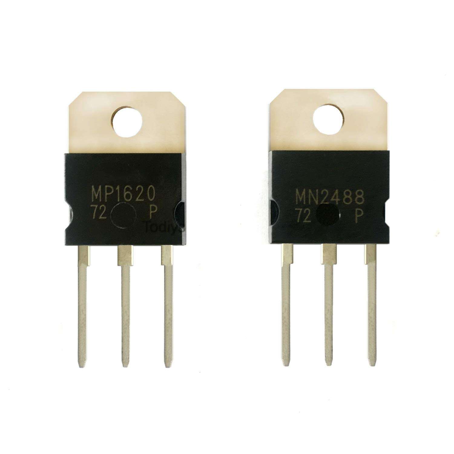 Todiys New 2Pair for 2Pcs MP1620 MP1620-P + 2Pcs MN2488 MN2488-P to-3P Silicon PNP Power Transistors MP1620P + MN2488P
