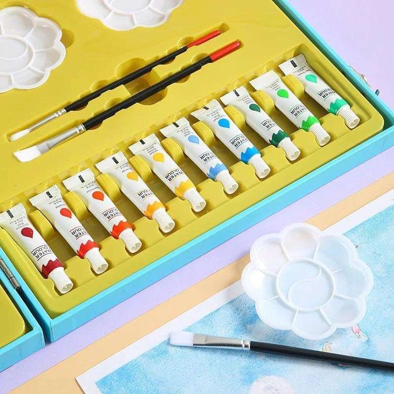 RJKD New 88 Pcs Portable Art Painting Color Kit Art Supplies Includes Watercolor Oil Pastels Pens Colored Pencils Watercolours More For Girls Boys Adults Artist (Pack of 1_MultiColor) 6