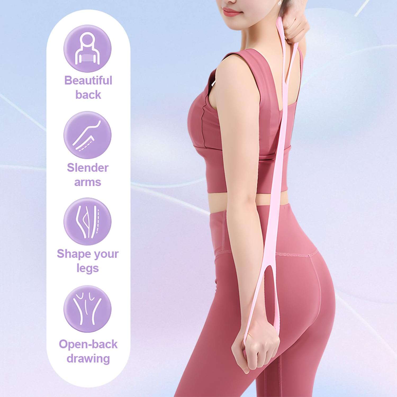 Reicyfang 3pcs Figure 8 Resistance Band, Arm Back Training Elastic Ropes, Elastic Stretching Resistances Band for Arms, Back, Shoulders, and Chest Workouts, Exercise Equipment 5