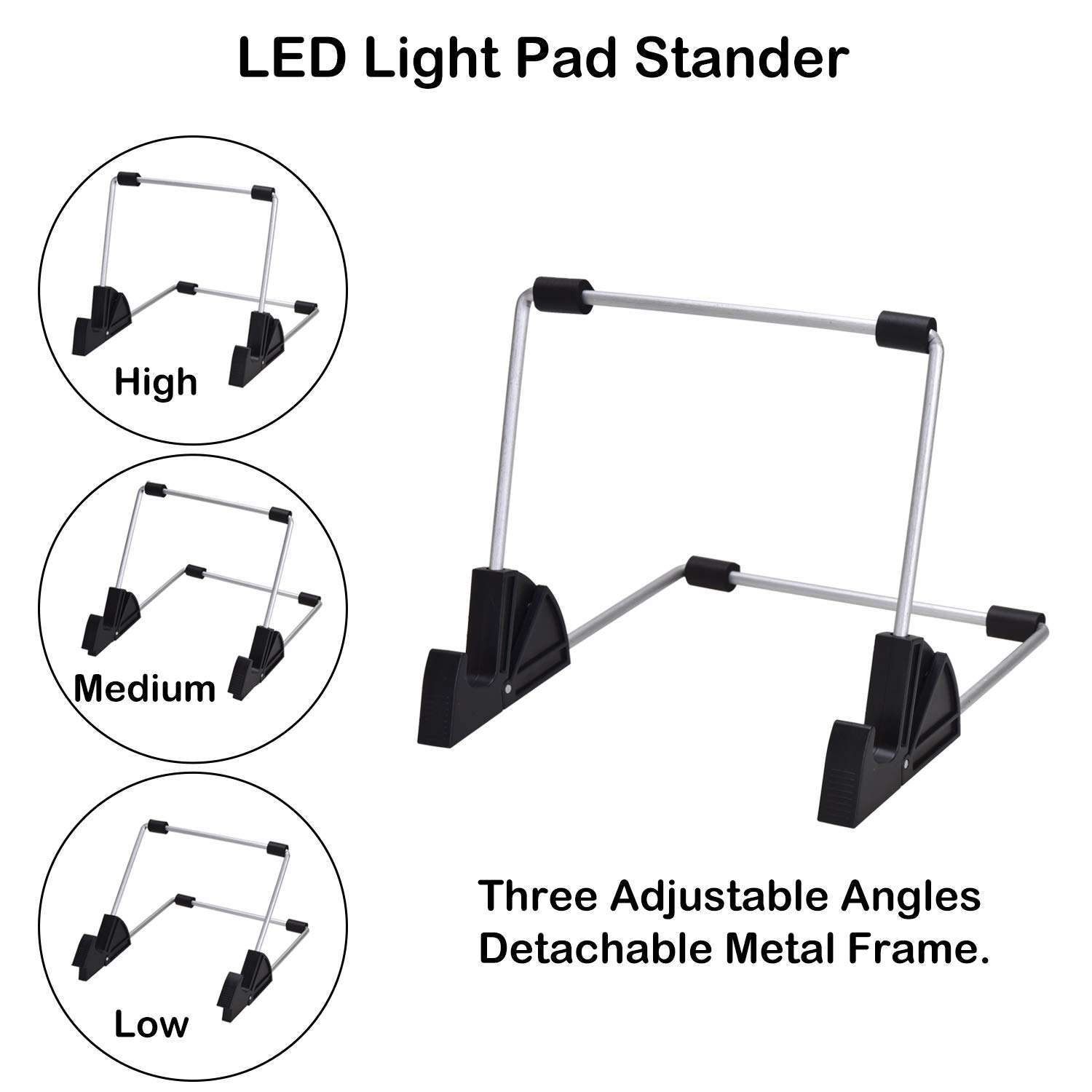 [3 in 1] Light Box for Tracing with Detachable Stand & Clips, Light up Tracing Pad for Diamond Painting, Water Color Paper, Slim Fabric 4