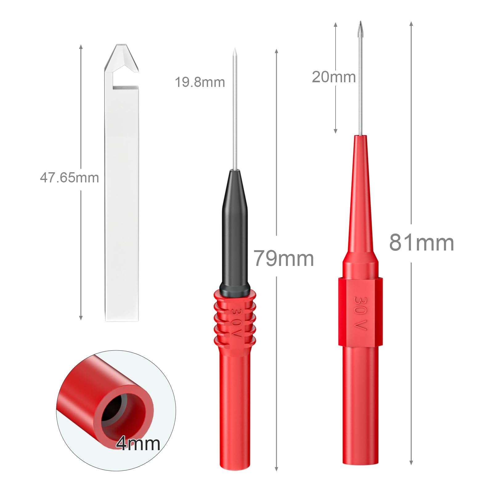 Goupchn Wire Piercing Probes Set 20PCS Insulation Back Probes Non-Destructive Pin for Automotive Diagnostic Car Repairing Electrical Testing 2