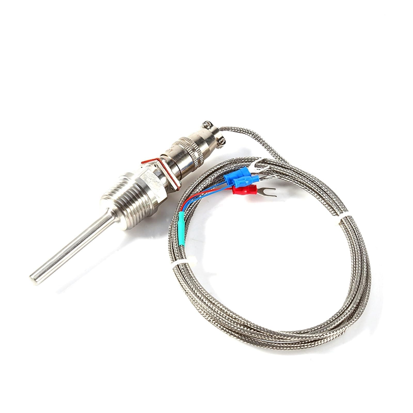 Jadeshay RTD PT100 Temperature Sensor with 2 Meter Cable, 1/2" NPT Thread Connector Stable Performance, High Precision and High Temperature Resistance 1