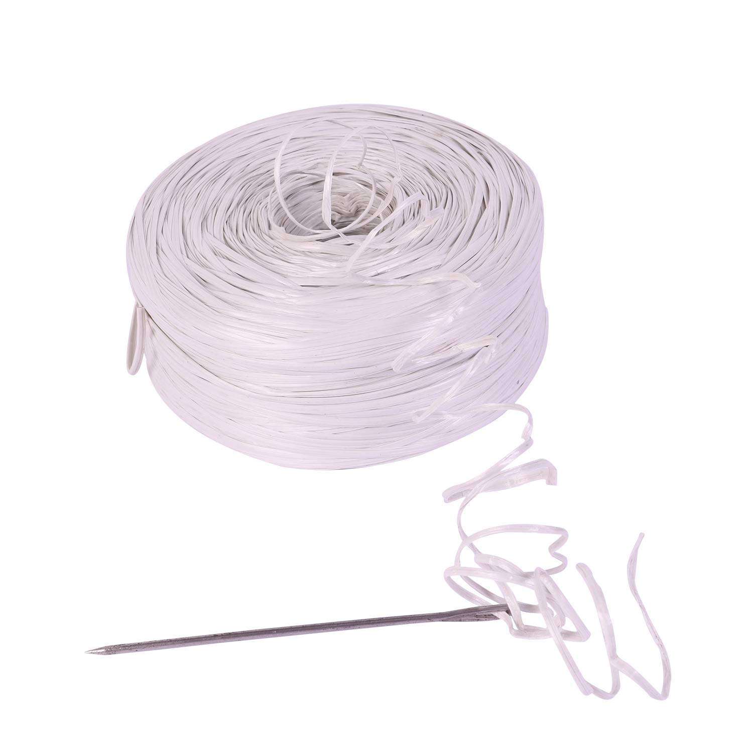 A. SHARIF™ Virgin Wide Plastic Rope, Sutli, Rassi, Rope for Craft, Packing Tape, Gardening Twine with One Bag Sewing Needle (White, 500g) 1