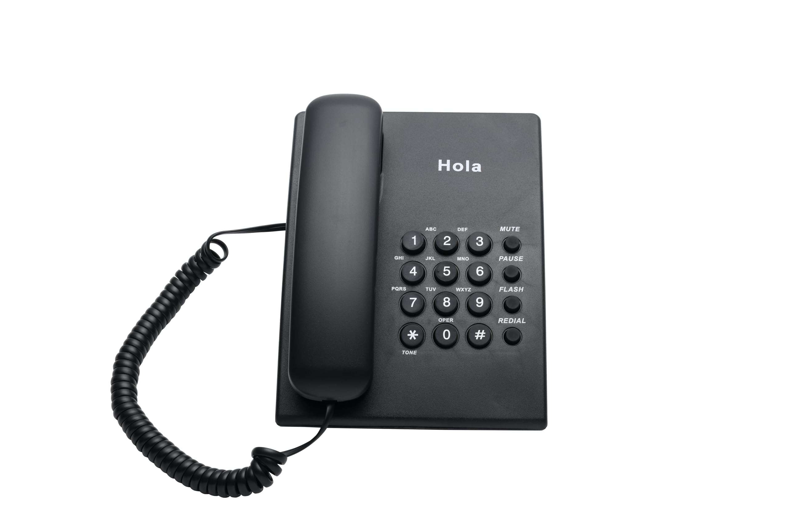Hola TF 300 Basic Corded landline Phone with Tone/Pulse, Wall/Desk mountable, Pulse/Tone dial