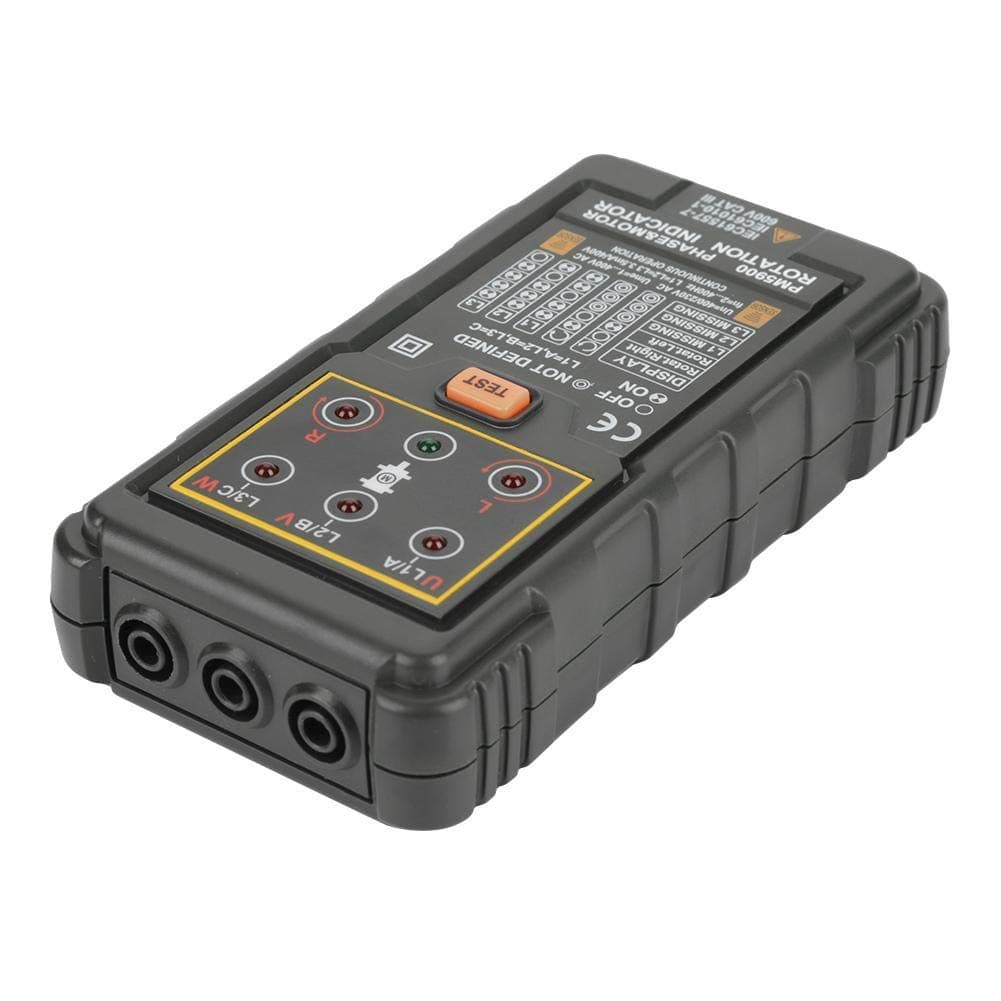 Oumefar Three Phase Motor Rotation Indicator, Sequence Tester, Handheld, 400V AC, 2-400Hz, 3.5mA, No Batteries Included 5