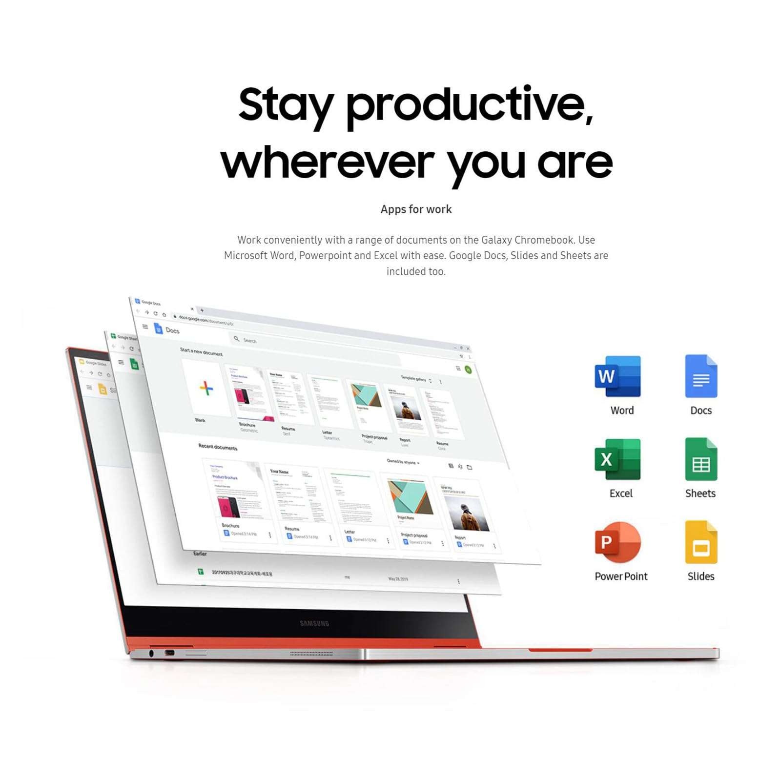 SAMSUNG Galaxy Chromebook Google Laptop Touchscreen Stylus Pen - 13.3 FHD QLED Display - i3-10110U - Backlit Keyboard - Wi-Fi 6 - USB C - Fingerprint (8GB RAM| 128GB Storage) 4