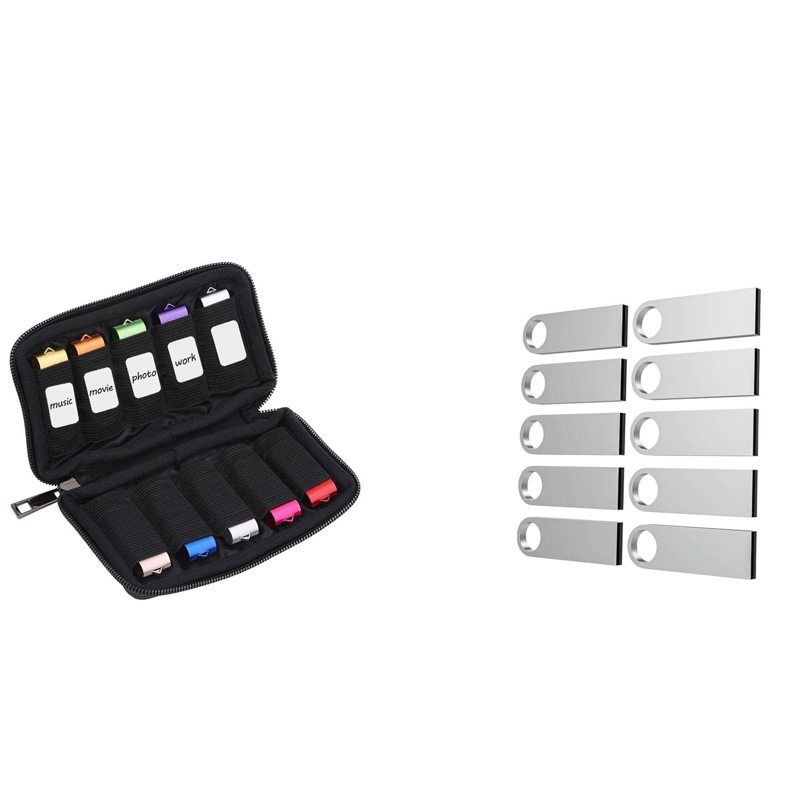ABLAZE 10 Pack 1GB USB 2.0 Flash Drive + USB Storage Case 2