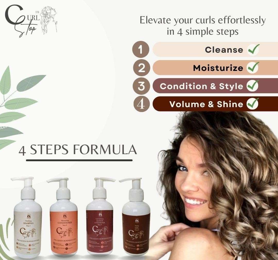 Curlstop Leave-in Conditioner & Gel for Curly & Wavy Hair | Makes Hair Smooth, Soft, Shiny (Pack of 2, 200ml Each) 6