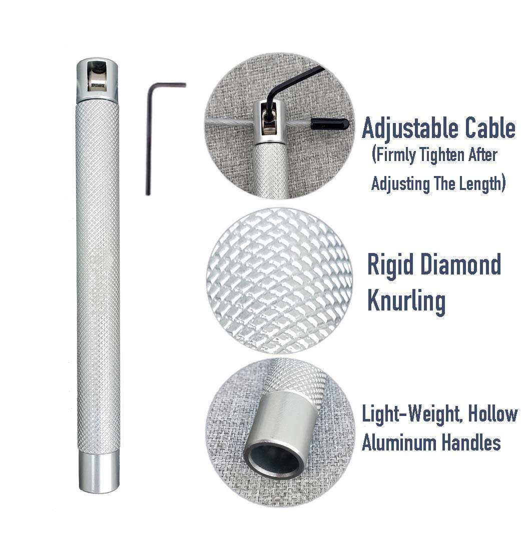 LiftBro Beast Release Jump Rope v.2.0 - Adjustable Speed Rope for High Intensity Training, Cardio and Fitness (Silver) 4